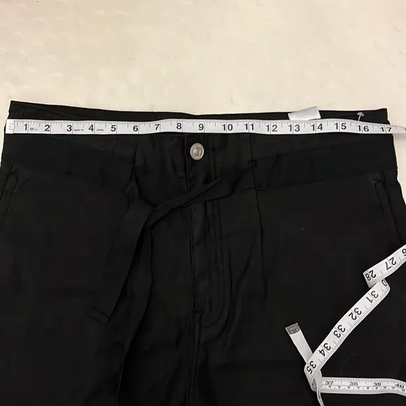 🆕 HUDSON JEANS Women's Black PaperBag Shorts - Size 27