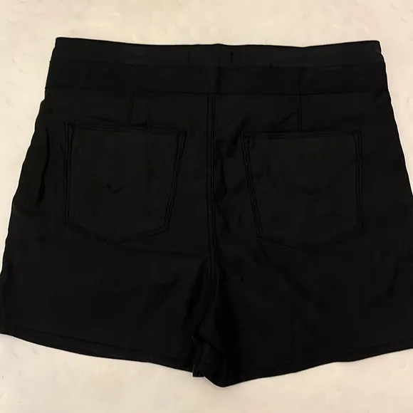 🆕 HUDSON JEANS Women's Black PaperBag Shorts - Size 27
