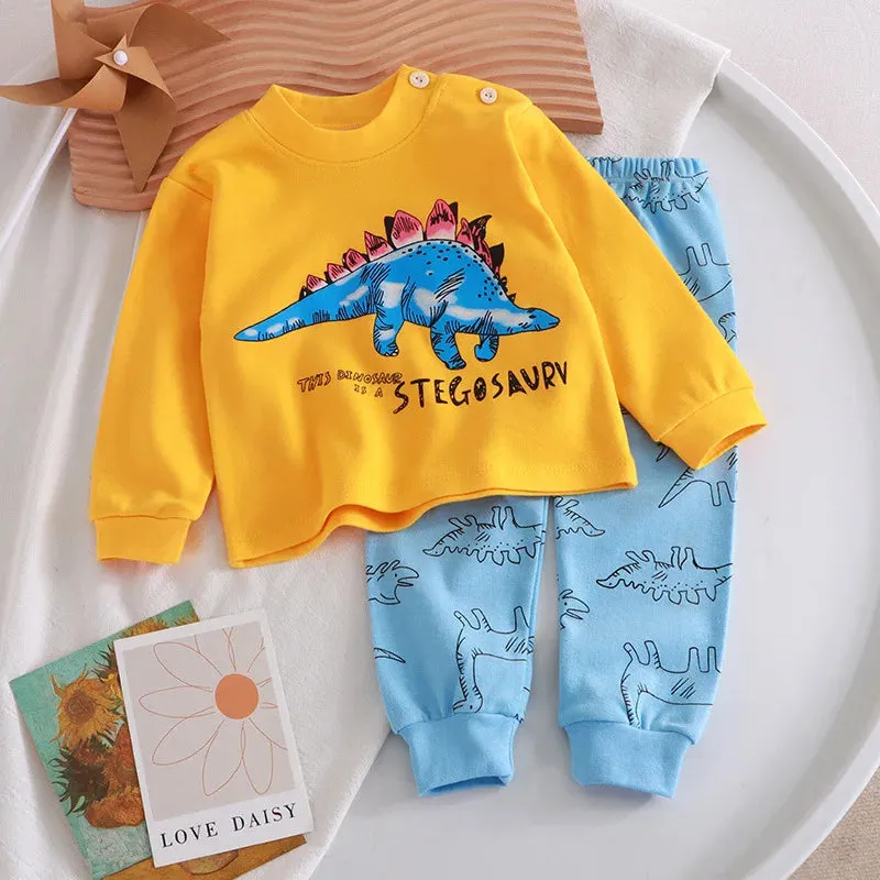 3-24M Infant Cartoon Printed Baby Clothing Set
