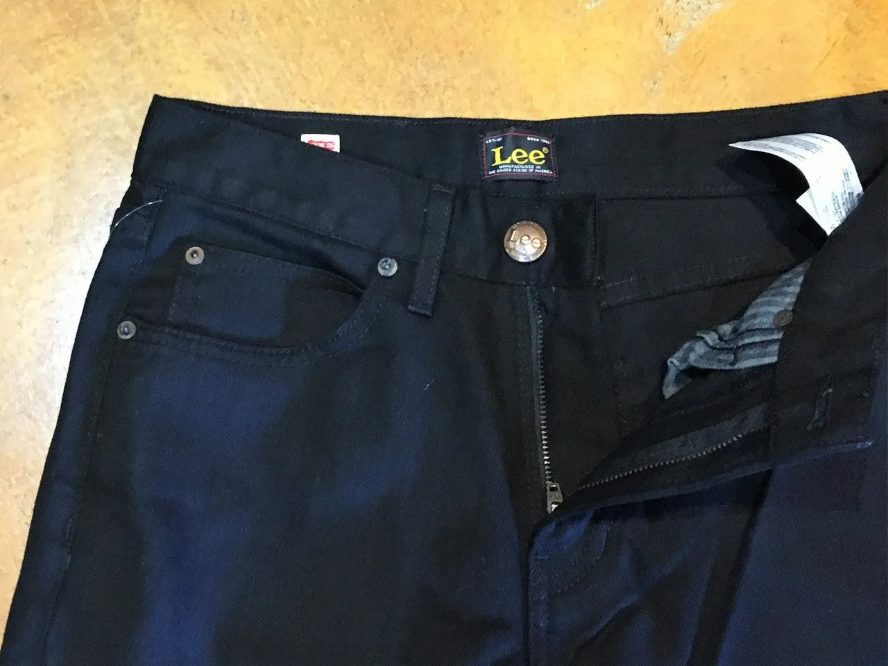 7Z00218  Lee 101 USA Lean Straight Double Black