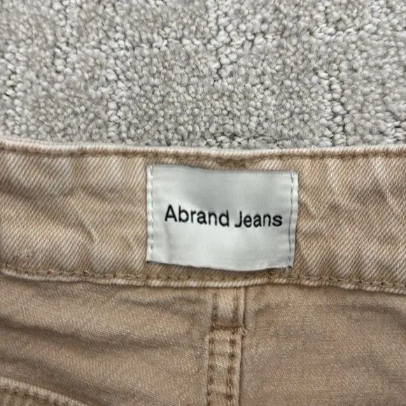 Abrand “A 94 High &amp; Wide” Light Sand Jeans 100% cotton denim khaki tan beige