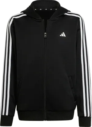 adidas Essentials AeroReady 3 Stripes Junior Training Track Jacket - Black