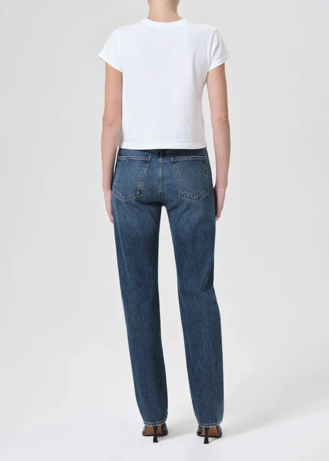 AGOLDE 90'S Pinch Waist High Rise Straight Long in Control