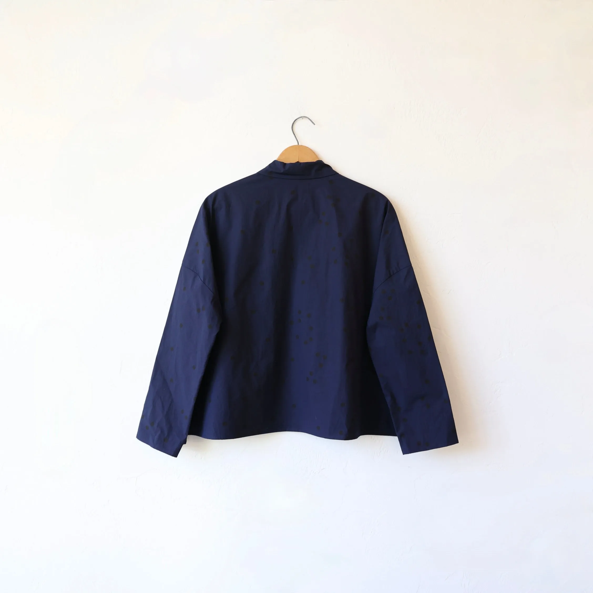 Apuntob Button Down Shirt - Navy/Black Polkadot