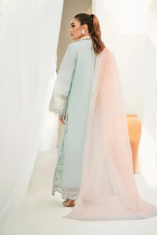Aqua Blue Embroidered Pakistani Salwar Kameez with Dupatta Dress