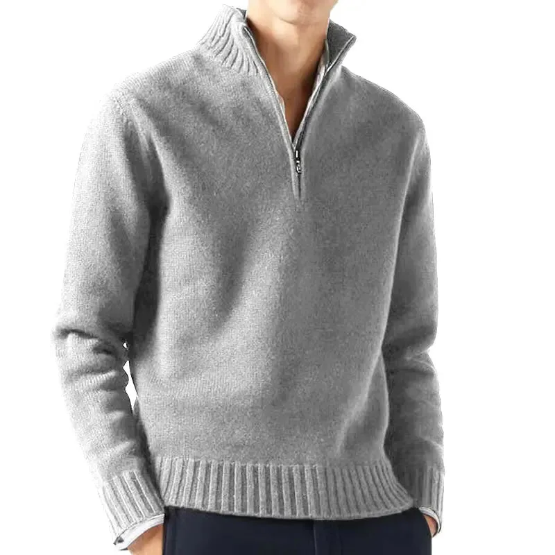 Autum Men Turtlenecks Sweaters Knitwear Pullovers Solid Color Long Sleeved Sweater Male Casual Daily Warm Coats