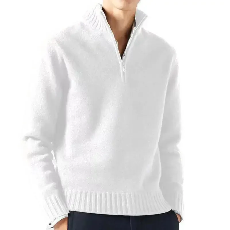 Autum Men Turtlenecks Sweaters Knitwear Pullovers Solid Color Long Sleeved Sweater Male Casual Daily Warm Coats