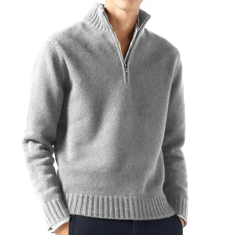 Autum Men Turtlenecks Sweaters Knitwear Pullovers Solid Color Long Sleeved Sweater Male Casual Daily Warm Coats