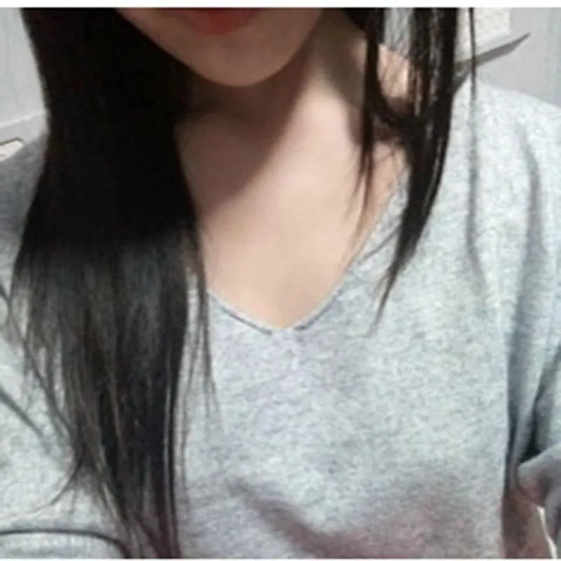 autumn winter 100 cashmere sweater women fashion sexy v-neck sweater loose long sleeve solid 100% wool sweater