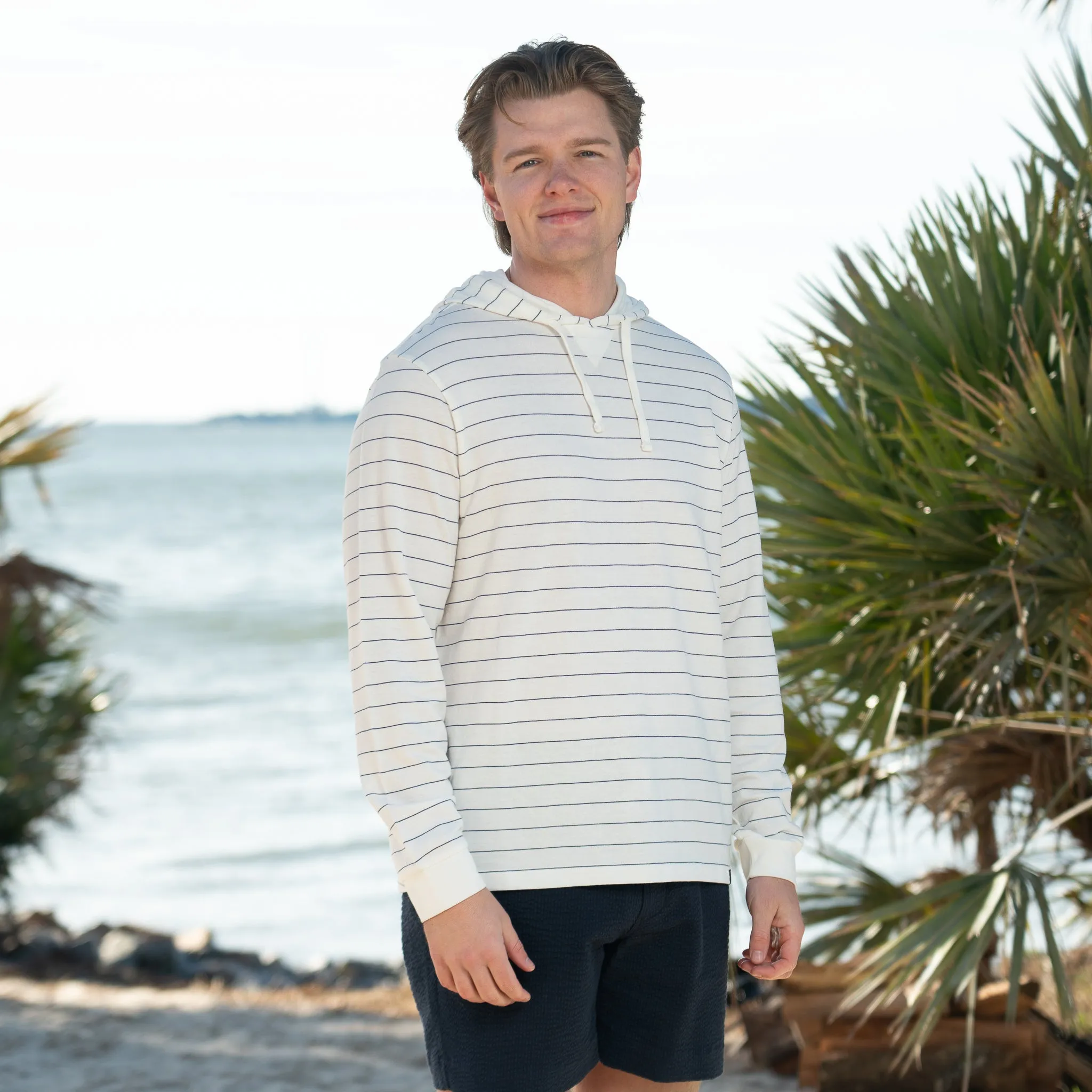 Baja Long Sleeve Pullover in Ivory