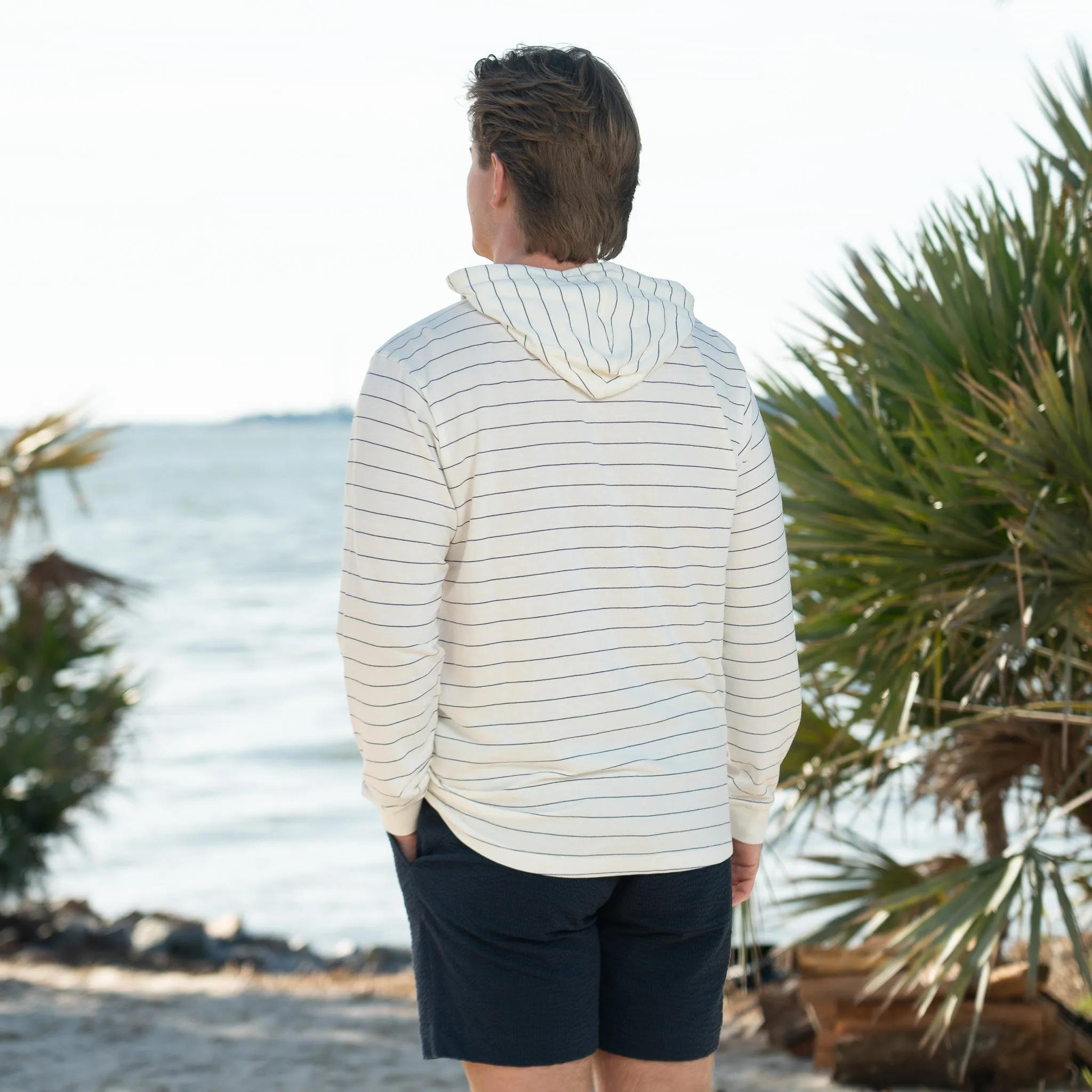 Baja Long Sleeve Pullover in Ivory