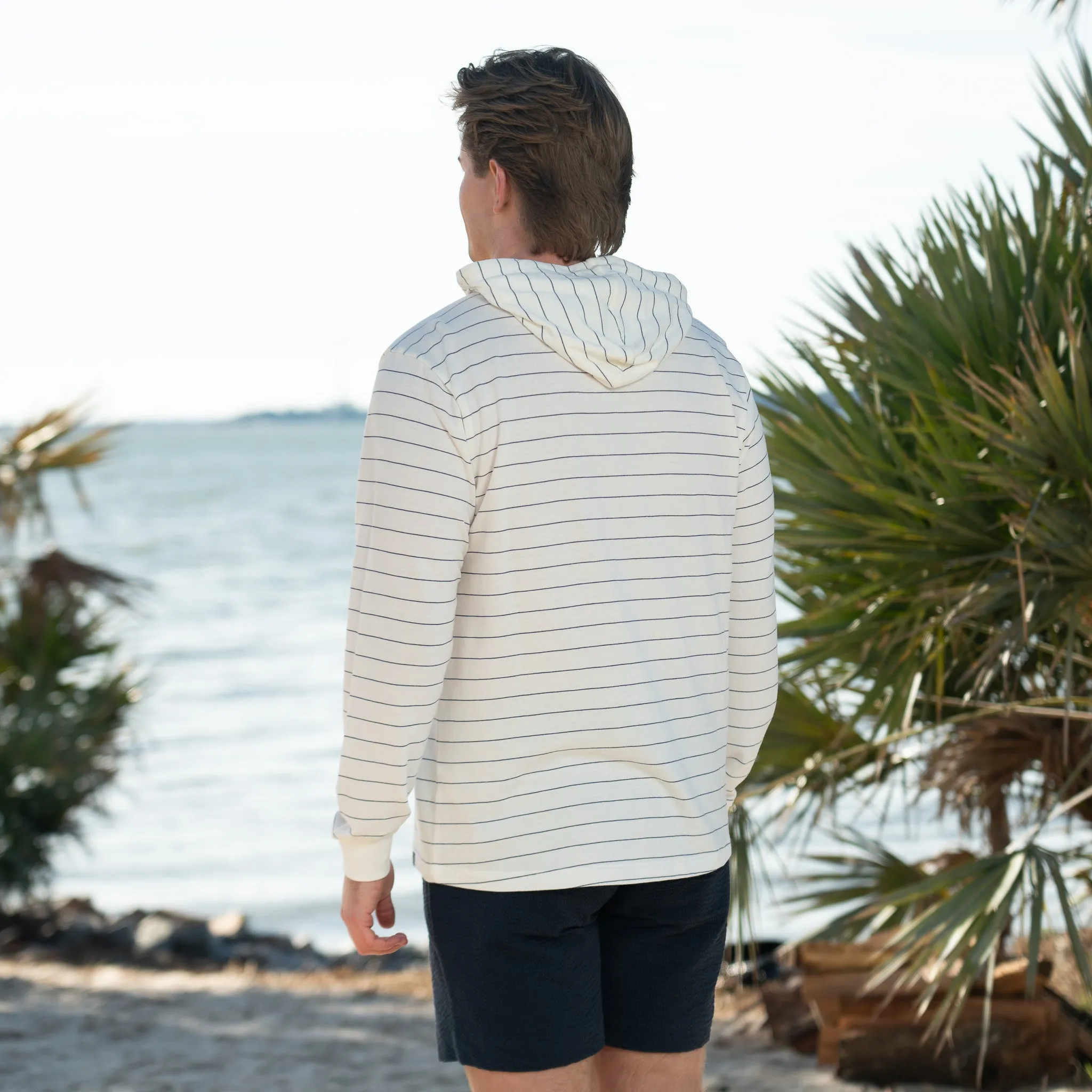 Baja Long Sleeve Pullover in Ivory