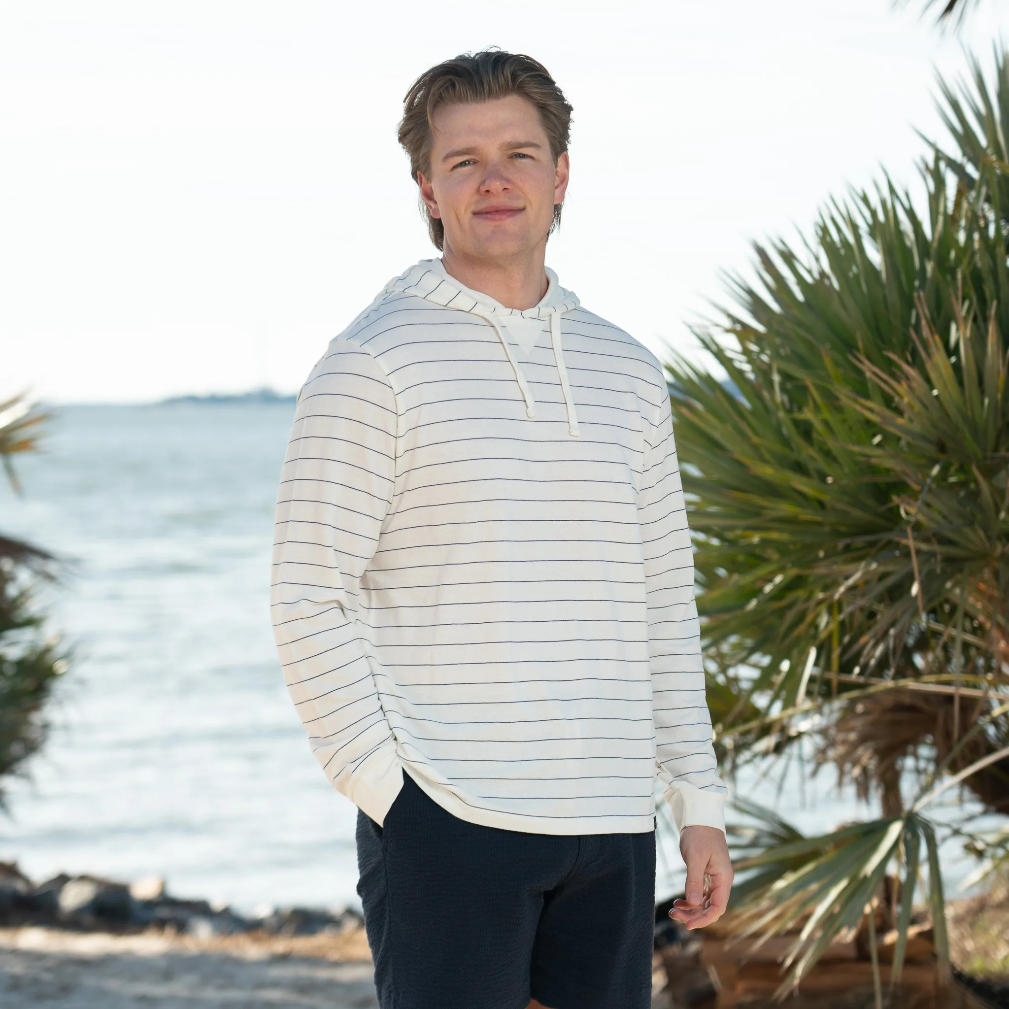 Baja Long Sleeve Pullover in Ivory