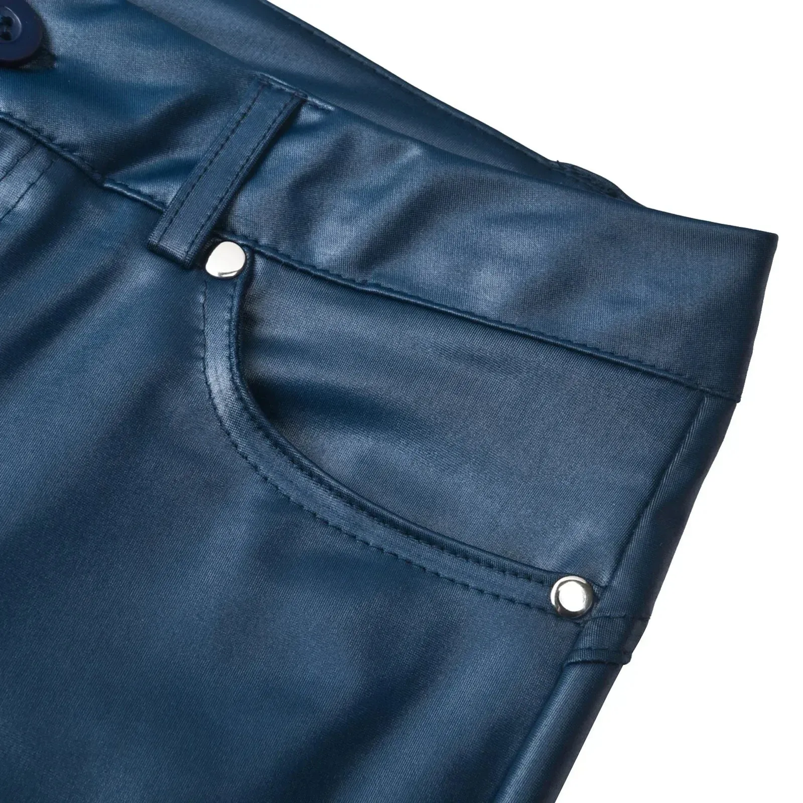 B&S | Stretch Fit & High-Waisted PU Leather Trousers – Fashionable Skinny Style for Men & Women