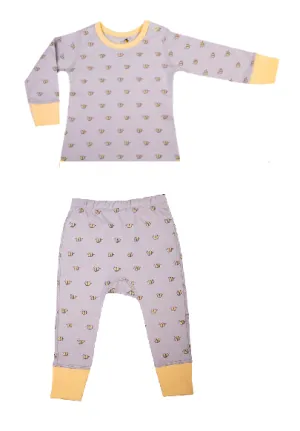 Bee Toddler Unisex Organic Cotton Two Piece Sleeping Suit