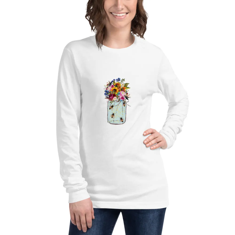 Bees in a Jar Unisex Long Sleeve Tee
