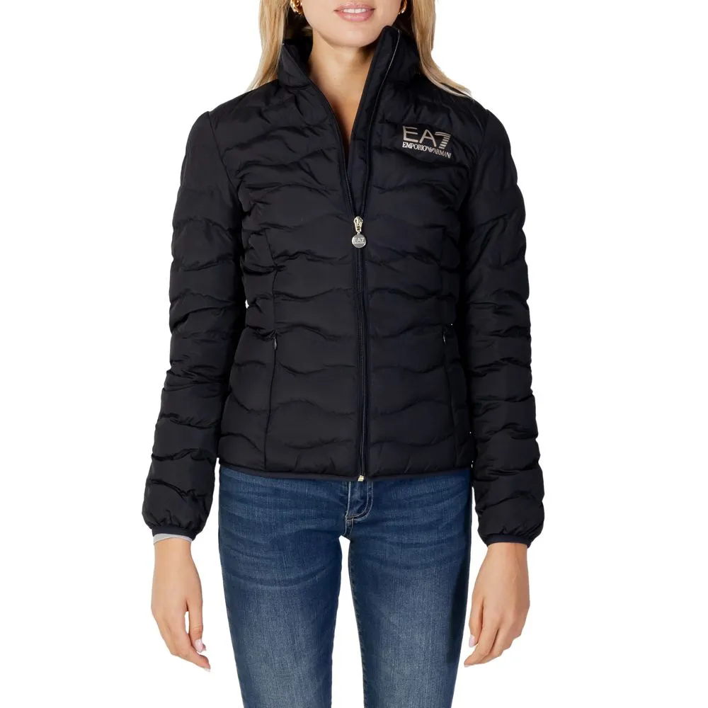 Black Polyester Jackets & Coat