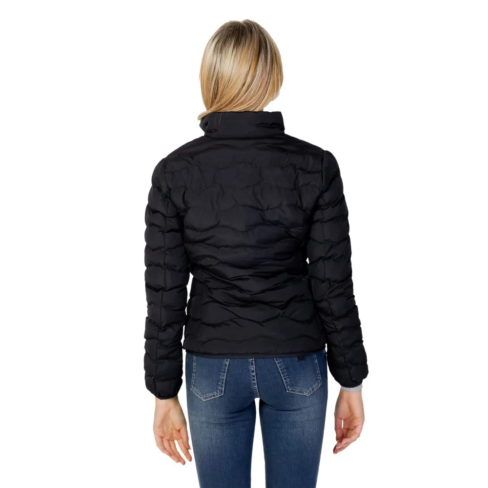 Black Polyester Jackets & Coat