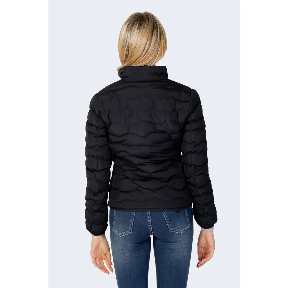 Black Polyester Jackets & Coat