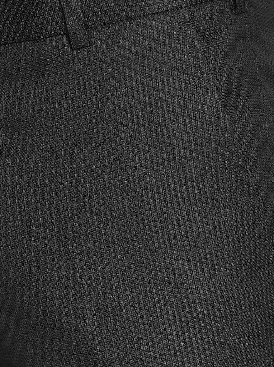 Black Solid Slim Fit Formal Trouser | JB Studio