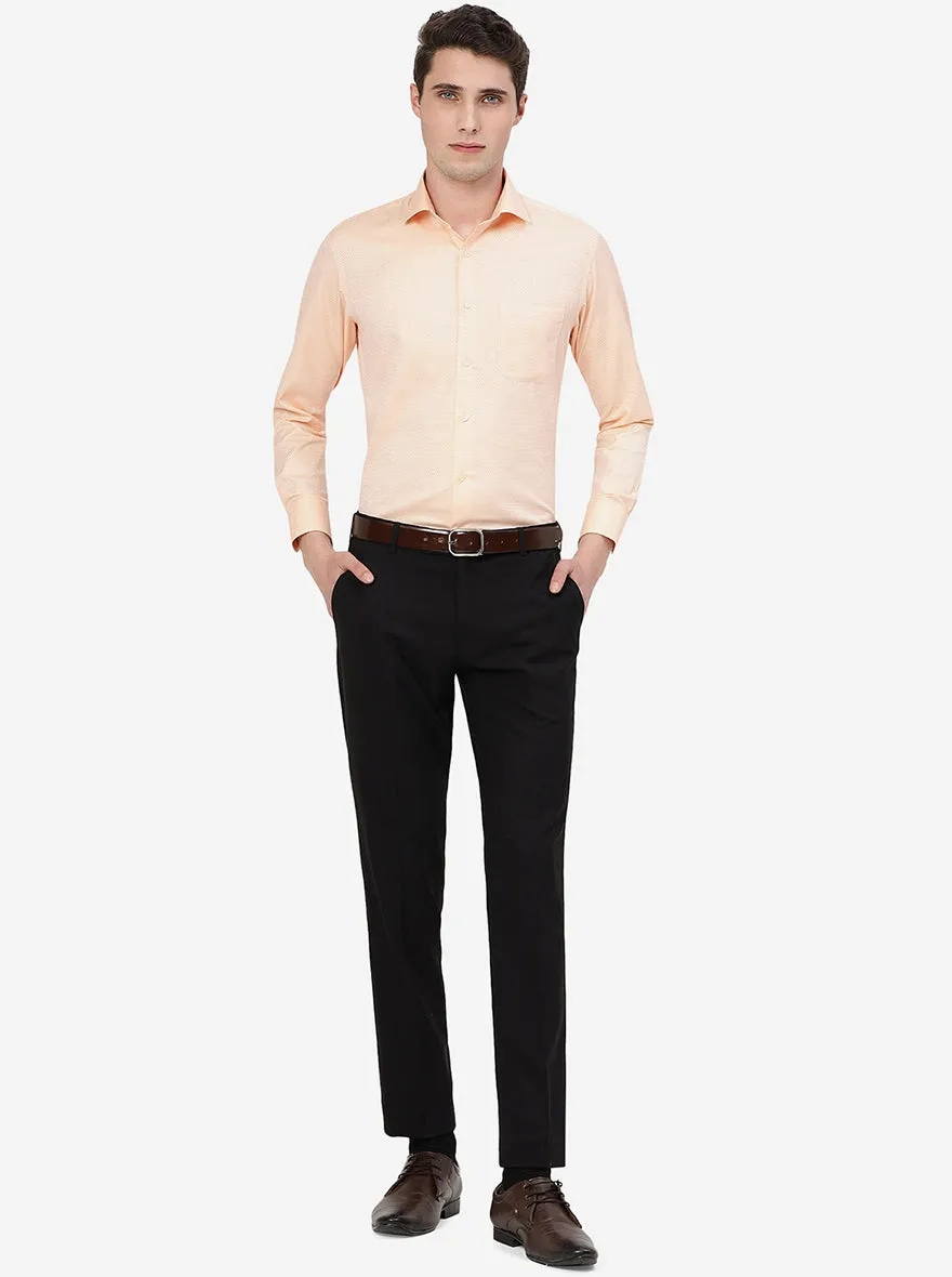 Black Solid Super Slim Fit Formal Trouser | JadeBlue