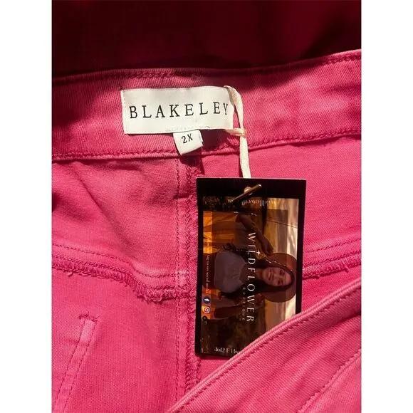 Blakeley Women's size 2x Pink Jeans plus size 34 stretchy