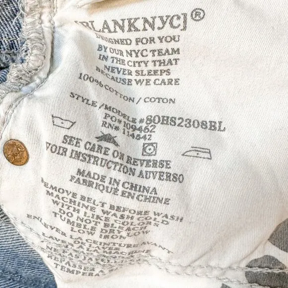 Blank NYC The Howard Light Wash Loose Fit Mid Rise Cropped Jeans, EUC, Size 29