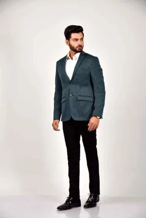 Blue Knitted Fashion Blazer