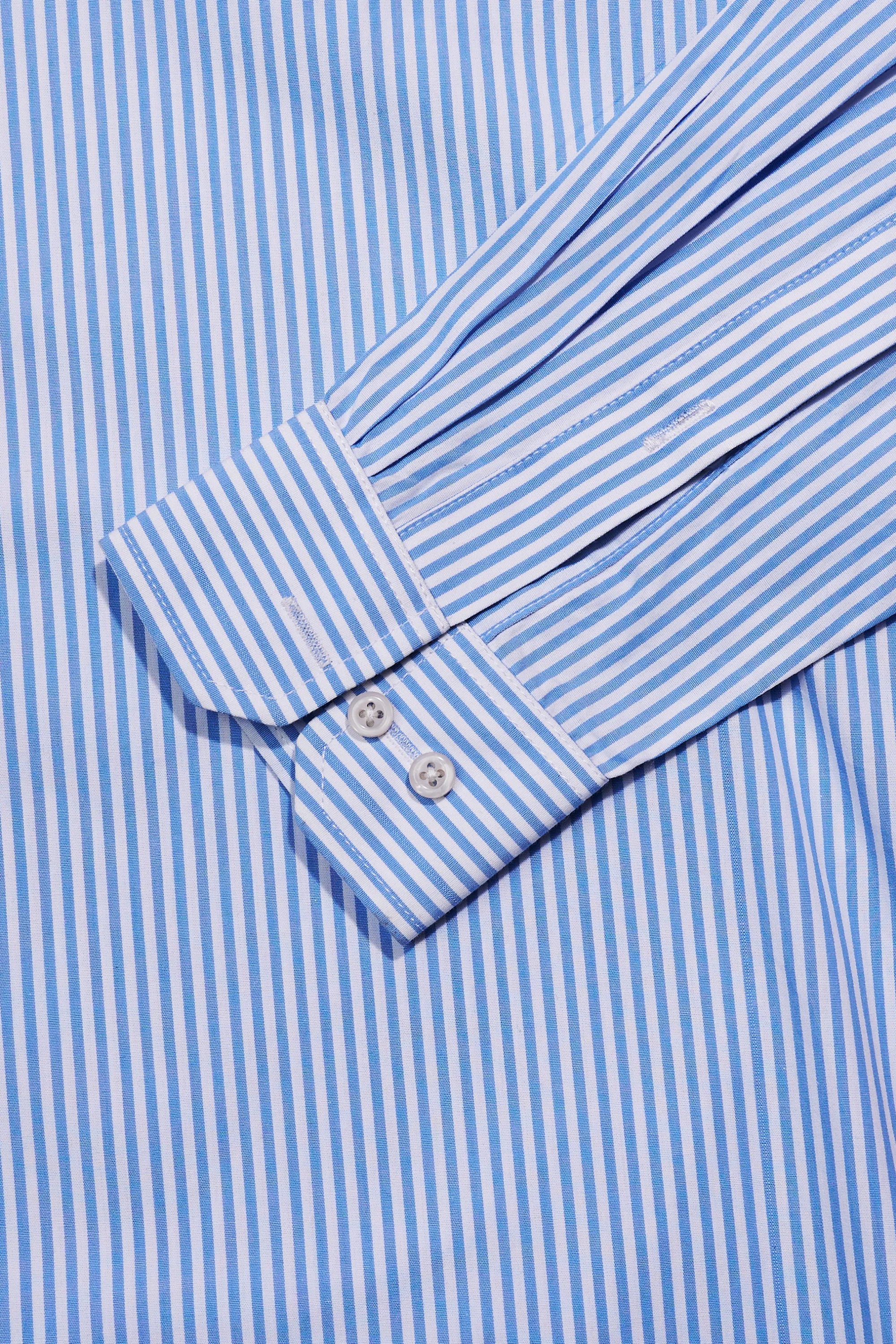 Blue-Striped Formal Shirt for Men | Leaf Clothing
