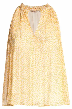 Blusa plisada estampada