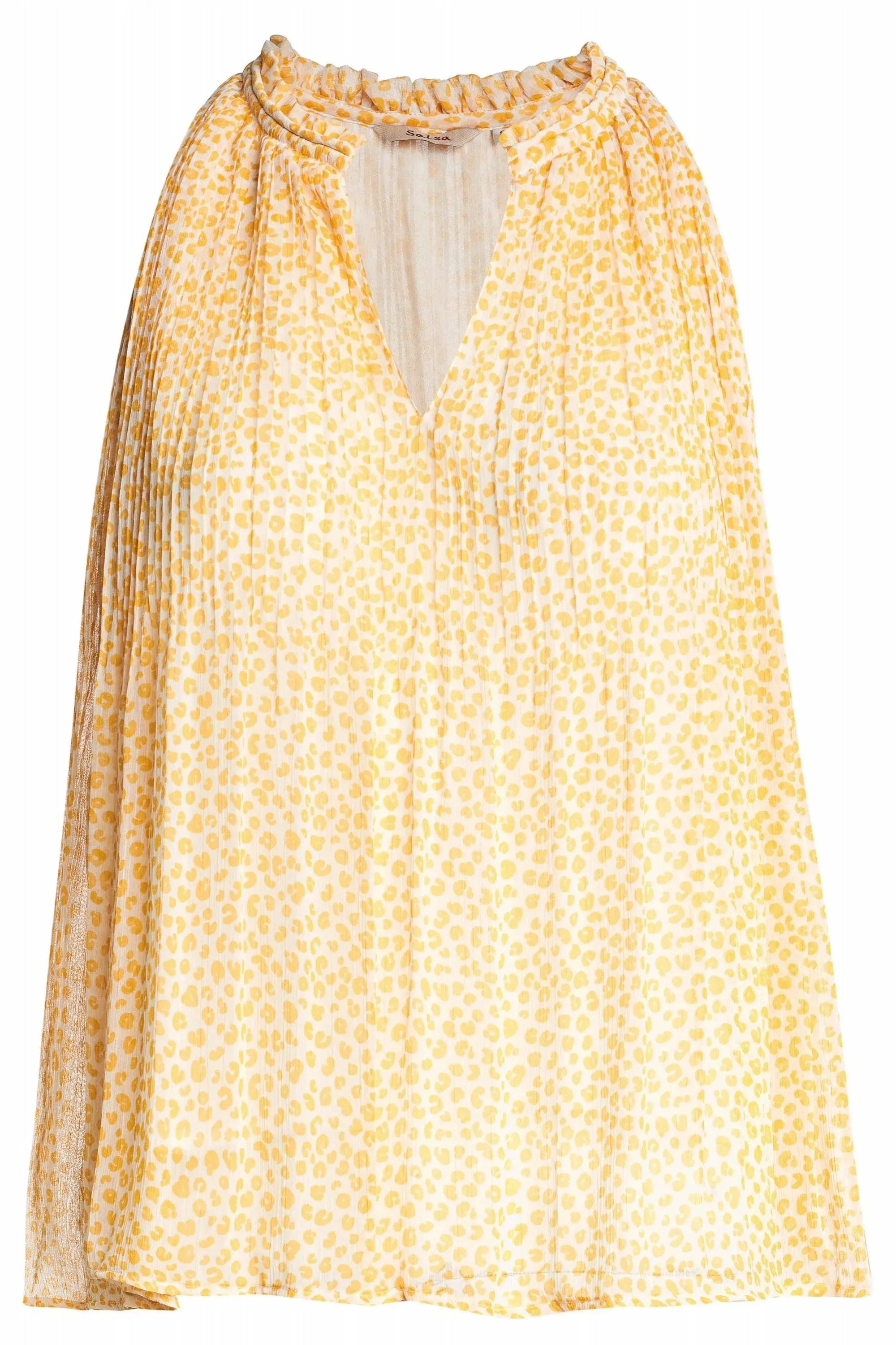 Blusa plisada estampada
