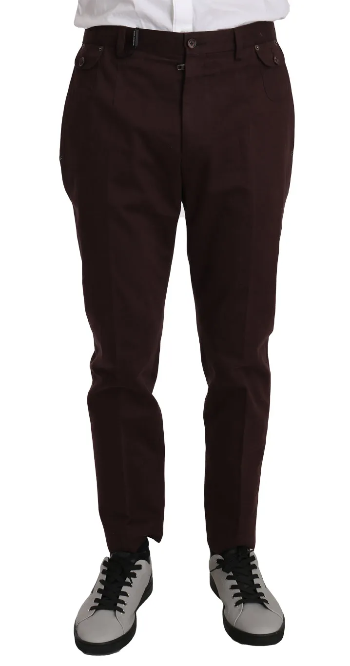 Bordeaux Cotton Dress Formal Trousers