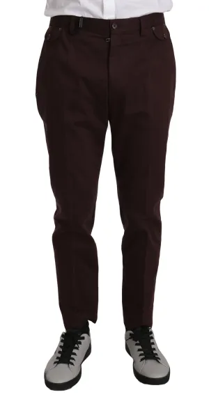 Bordeaux Cotton Dress Formal Trousers
