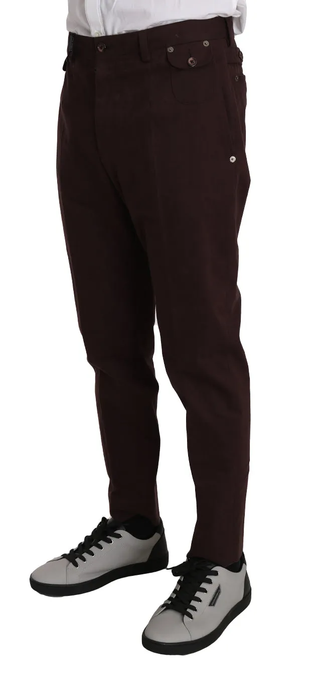 Bordeaux Cotton Dress Formal Trousers