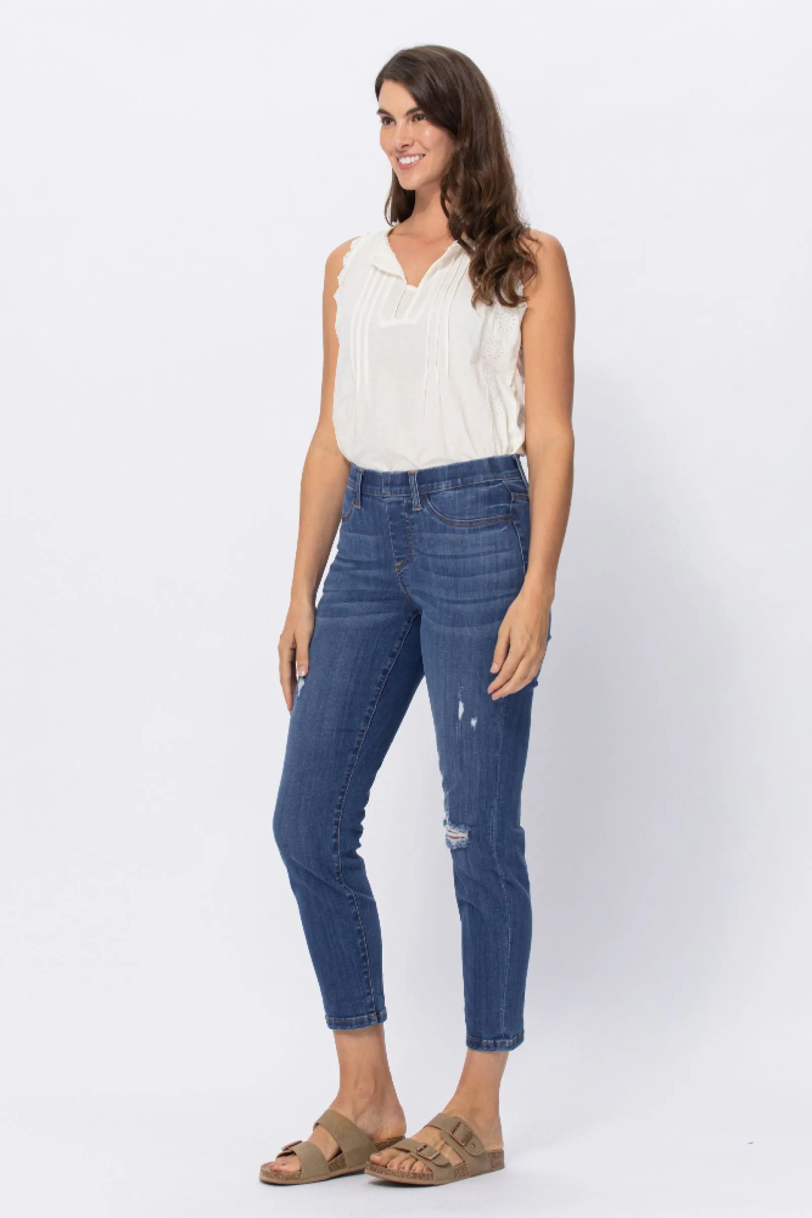Boyfriend Easy Does It Judy Blue Pull On Jeggings