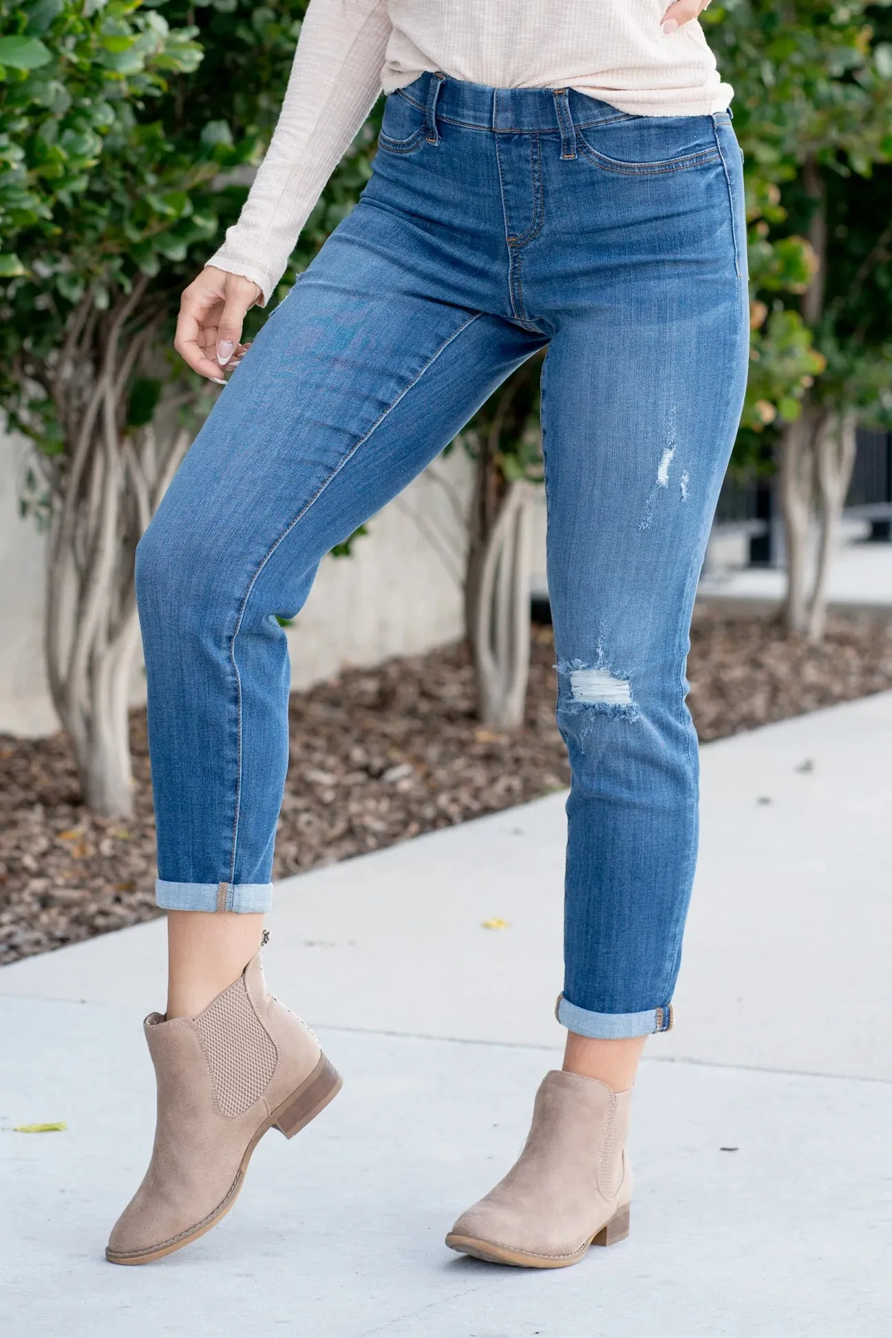 Boyfriend Easy Does It Judy Blue Pull On Jeggings