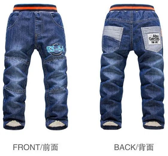 Boys / girls warm thick winter pants boys jeans KK-Rabbit brand children boy / girls jeans retail