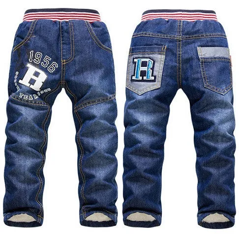 Boys / girls warm thick winter pants boys jeans KK-Rabbit brand children boy / girls jeans retail