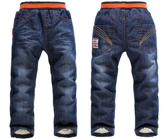 Boys / girls warm thick winter pants boys jeans KK-Rabbit brand children boy / girls jeans retail