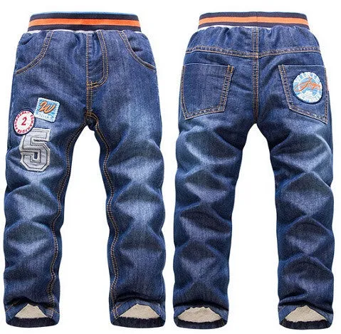 Boys / girls warm thick winter pants boys jeans KK-Rabbit brand children boy / girls jeans retail