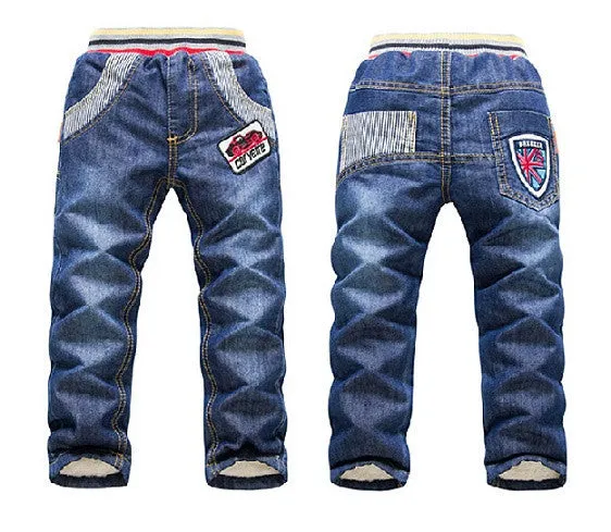 Boys / girls warm thick winter pants boys jeans KK-Rabbit brand children boy / girls jeans retail