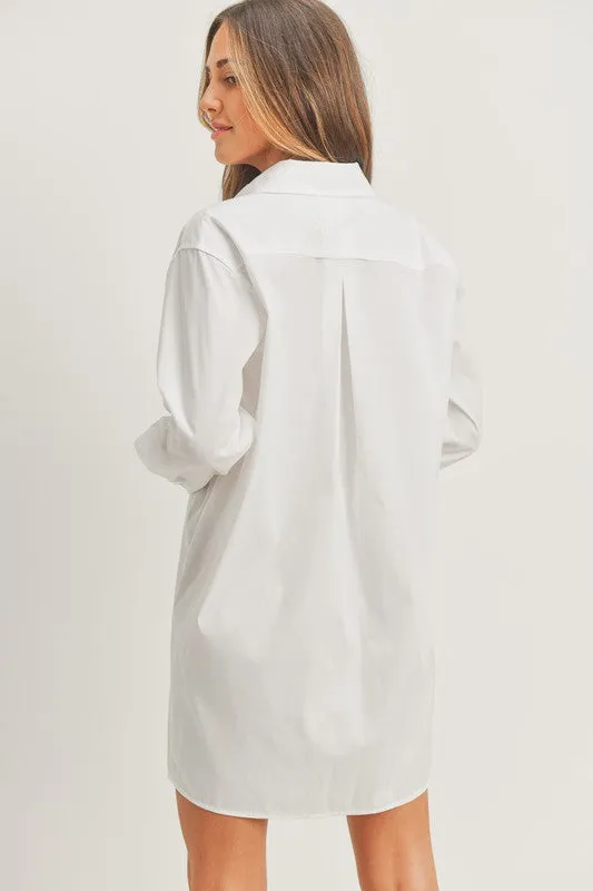 Brenna Button Up Tunic Dress/Cover Up