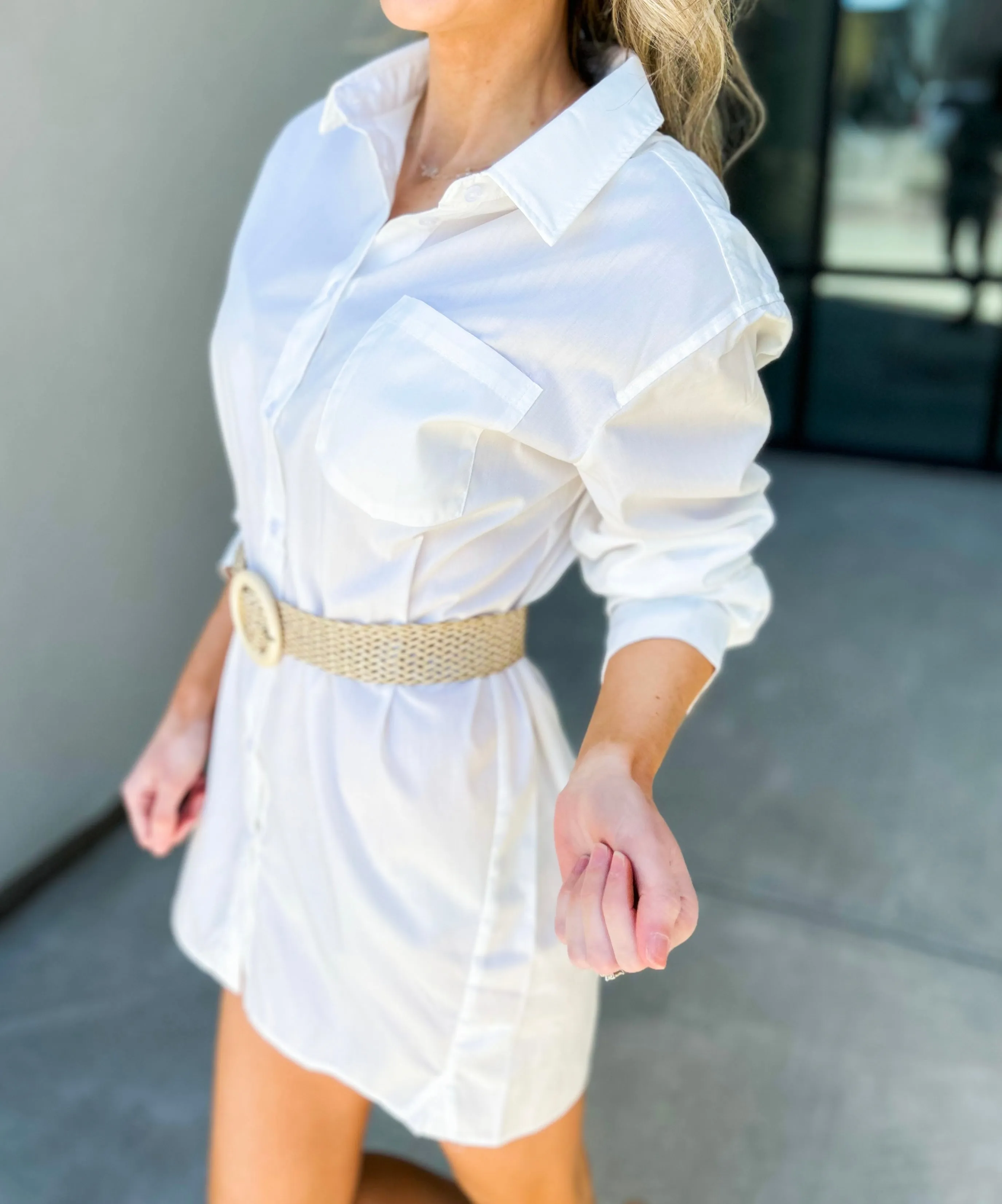 Brenna Button Up Tunic Dress/Cover Up