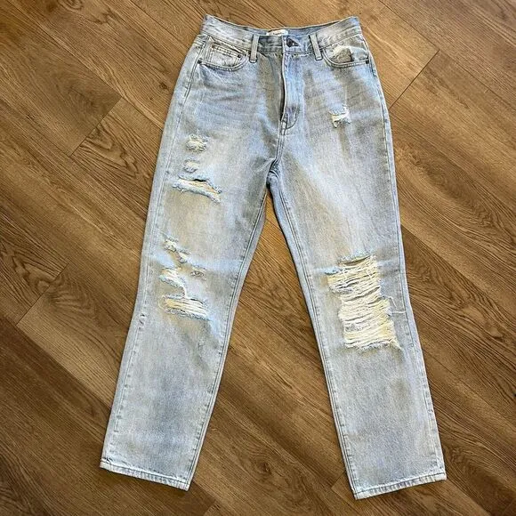 By Together Demi Jeans Large Distressed Boyfriend‎