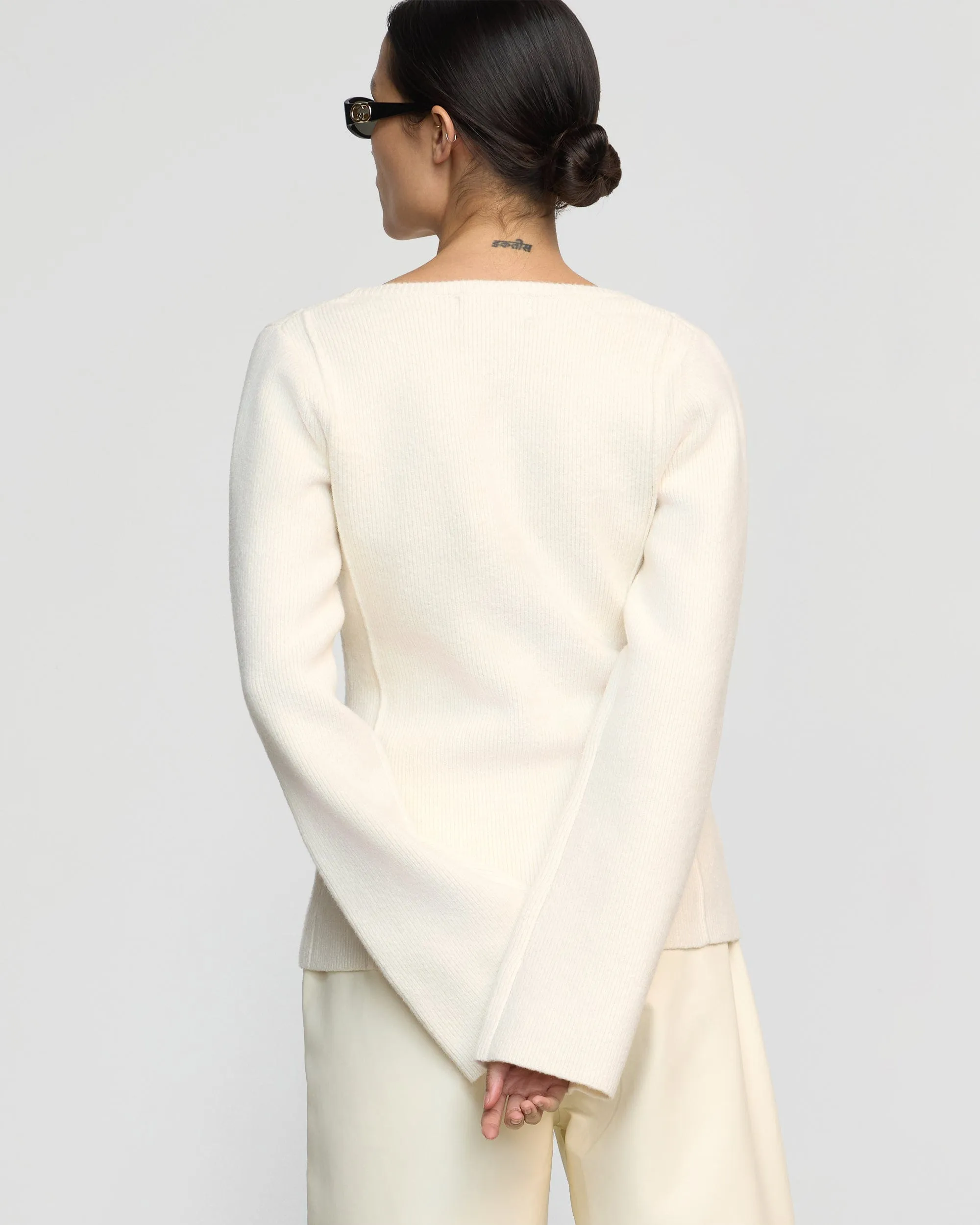 Camilla Seam-Detail Scoop-Neck Sweater