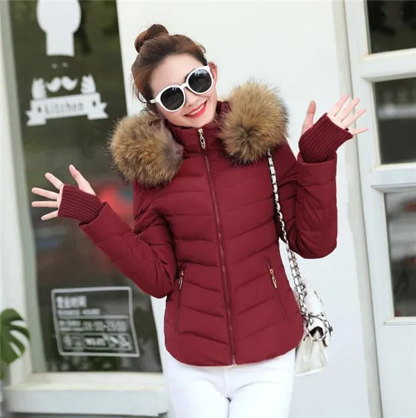 Casual Fur Hooded Coats
