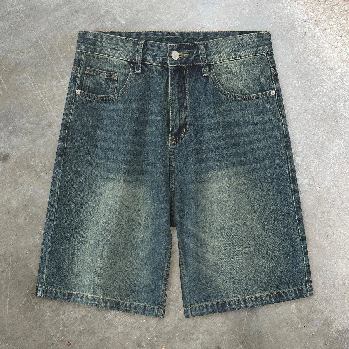 Casual Loose Distressed Denim Shorts Cropped Pants