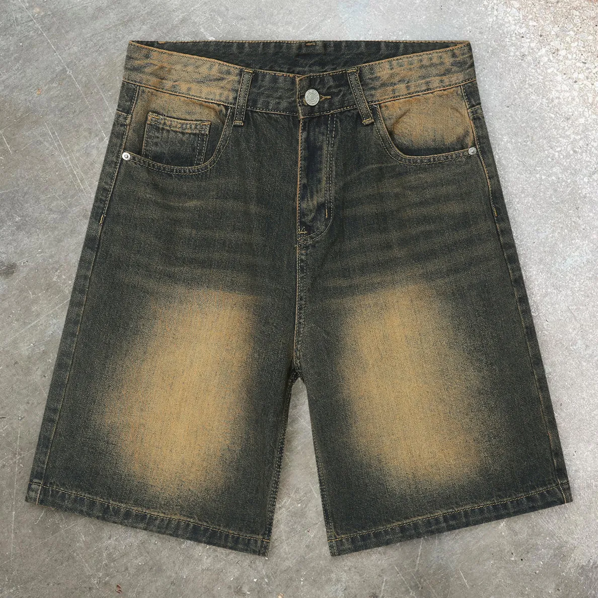 Casual Loose Distressed Denim Shorts Cropped Pants