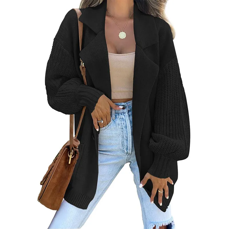 Casual Women Long Sleeves Knitted Coats