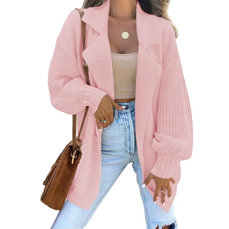 Casual Women Long Sleeves Knitted Coats